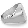 Mens Stainless Steel Circle Signet Ring, With Free Custom Engraving Image-3