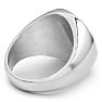 Mens Stainless Steel Circle Signet Ring, With Free Custom Engraving Image-4