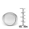 Mens Stainless Steel Circle Signet Ring, With Free Custom Engraving Image-5