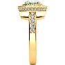1 1/2 Carat Oval Shape Green Amethyst and Halo Diamond Ring In 14 Karat Yellow Gold Image-4