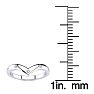 .05ct Five Diamond Bezel Set Wedding Band In 10K White Gold Image-5
