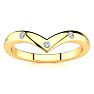 .05ct Five Diamond Bezel Set Wedding Band In 10K Yellow Gold Image-1