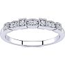 .05ct Ten Diamond Wedding Band In 10K White Gold Image-1