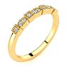 .05ct Ten Diamond Wedding Band In 10K Yellow Gold Image-2