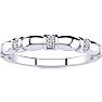 .05ct Ten Diamond Wedding Band In 10K White Gold Image-1