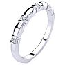 .05ct Ten Diamond Wedding Band In 10K White Gold Image-2