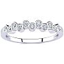 1/5ct Diamond Bezel Set Wedding Band In 10K White Gold Image-1