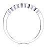 1/5ct Diamond Bezel Set Wedding Band In 10K White Gold Image-3