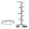 1/5ct Diamond Bezel Set Wedding Band In 10K White Gold Image-5