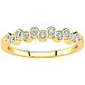 1/5ct Diamond Bezel Set Wedding Band In 10K Yellow Gold Image-1