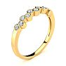 1/5ct Diamond Bezel Set Wedding Band In 10K Yellow Gold Image-2