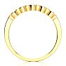 1/5ct Diamond Bezel Set Wedding Band In 10K Yellow Gold Image-3