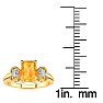 1 Carat Citrine and Two Diamond Heart Ring In 10 Karat Yellow Gold Image-5