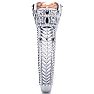 2 Carat Oval Shape Morganite and Diamond Ring In 10 Karat White Gold Image-4