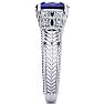3 Carat Oval Shape Sapphire and Diamond Ring In 10 Karat White Gold Image-4