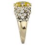 2 3/4 Carat Oval Shape Citrine and Diamond Ring In 10 Karat Yellow Gold Image-4