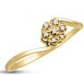 Flower Shaped Diamond Promise Ring In Yellow Gold Image-2