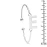 "E" Initial Bangle Bracelet In Silver Tone Image-3