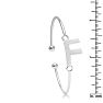 "F" Initial Bangle Bracelet In Silver Tone Image-3