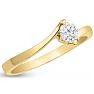 Diamond Solitaire Promise Ring In Yellow Gold Image-2