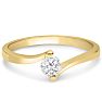 Diamond Solitaire Promise Ring In Yellow Gold Image-4