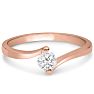 Diamond Solitaire Promise Ring In Rose Gold Image-4