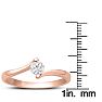 Diamond Solitaire Promise Ring In Rose Gold Image-5