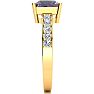 1-7/8 Carat Square Shape Mystic Topaz Ring With Diamonds In 14 Karat Yellow Gold Image-4