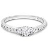 Three Diamond Plus Promise Ring In White Gold Image-4