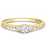 Three Diamond Plus Promise Ring In Yellow Gold Image-5
