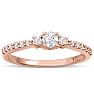 Three Diamond Plus Promise Ring In Rose Gold Image-1