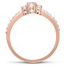 Three Diamond Plus Promise Ring In Rose Gold Image-3