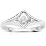 Diamond Solitaire Promise Ring In White Gold Image-1
