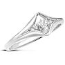 Diamond Solitaire Promise Ring In White Gold Image-2