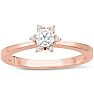 Diamond Flower Promise Ring In Rose Gold Image-1