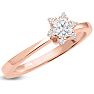 Diamond Flower Promise Ring In Rose Gold Image-2