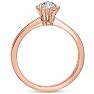 Diamond Flower Promise Ring In Rose Gold Image-3