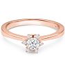 Diamond Flower Promise Ring In Rose Gold Image-4