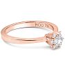 Diamond Flower Promise Ring In Rose Gold Image-5