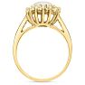 1-1/2 Carat Opal Ring and Halo Diamonds In 14 Karat Yellow Gold Image-3