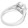 Vintage 1/4 Carat Opal Ring and Diamonds In 14 Karat White Gold Image-4