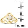 Vintage 1/4 Carat Opal Ring and Diamonds In 14 Karat Yellow Gold Image-5
