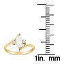 1/2 Carat Marquise Shape Opal Ring and Two Diamonds In 14 Karat Yellow Gold Image-5