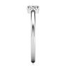 1/3 Carat Rose Cut Diamond Solitaire Ring In 14 Karat White Gold Image-4