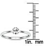 1/3 Carat Rose Cut Diamond Solitaire Ring In 14 Karat White Gold Image-5