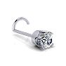 0.03ct 2mm Diamond Nose Ring In 14K White Gold Image-4