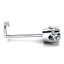 0.03ct 2mm Diamond Nose Ring In 14K White Gold Image-5