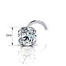 0.03ct 2mm Diamond Nose Ring In 14K White Gold Image-6