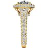 6 Carat Cushion Cut Halo Diamond Engagement Ring In 14K Yellow Gold Image-4