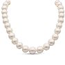12-14MM Tahitian South Sea Pearl Strand Necklace With 14K White Gold Diamond Accent Clasp, 18 Inches AAA Quality Image-1